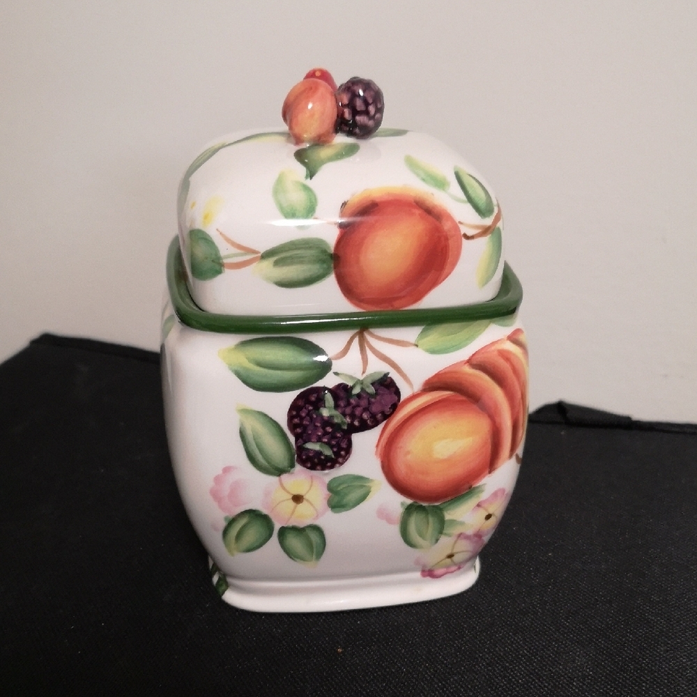 Harry and David Lidded Jam Jar Strawberries, Blackberries & Peaches